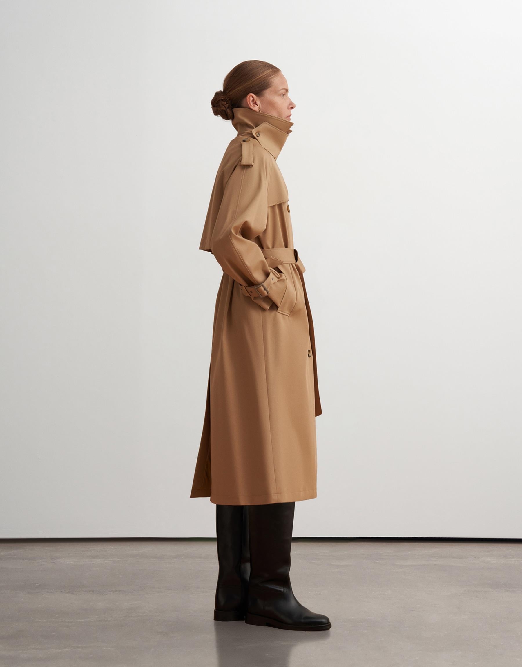 Klasik Koton Trençkot Camel Detay - BEJ Fine Factory