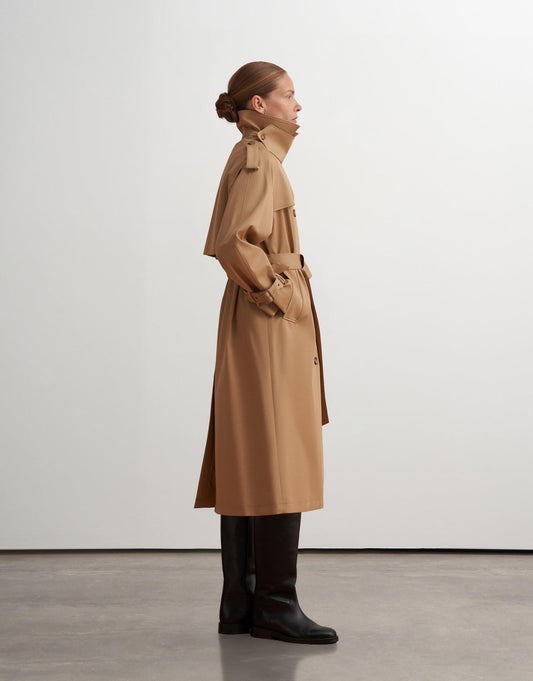 Klasik Koton Trençkot Camel Detay - BEJ Fine Factory