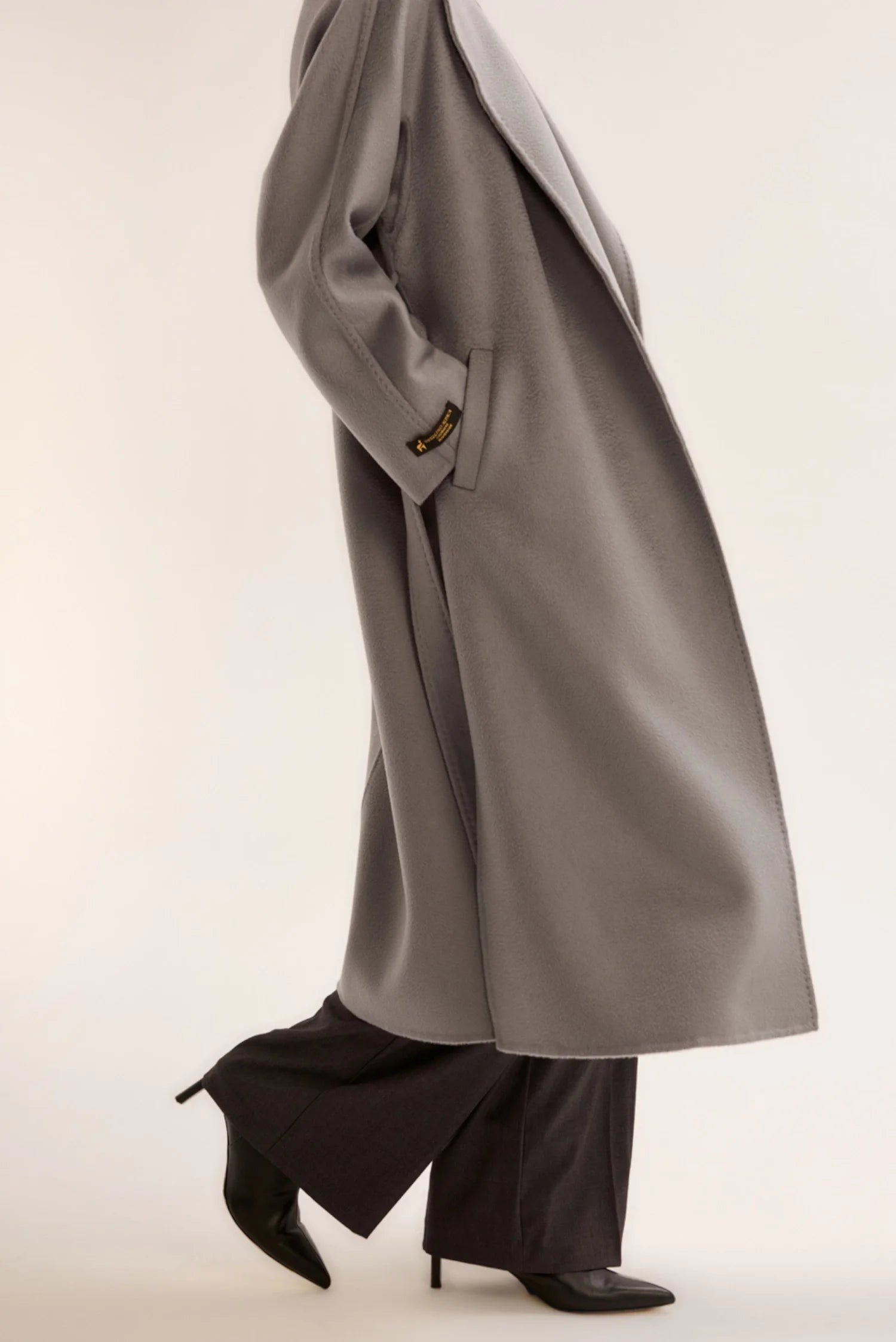 EL DİKİMİ KAŞMİR MANTO GRİ